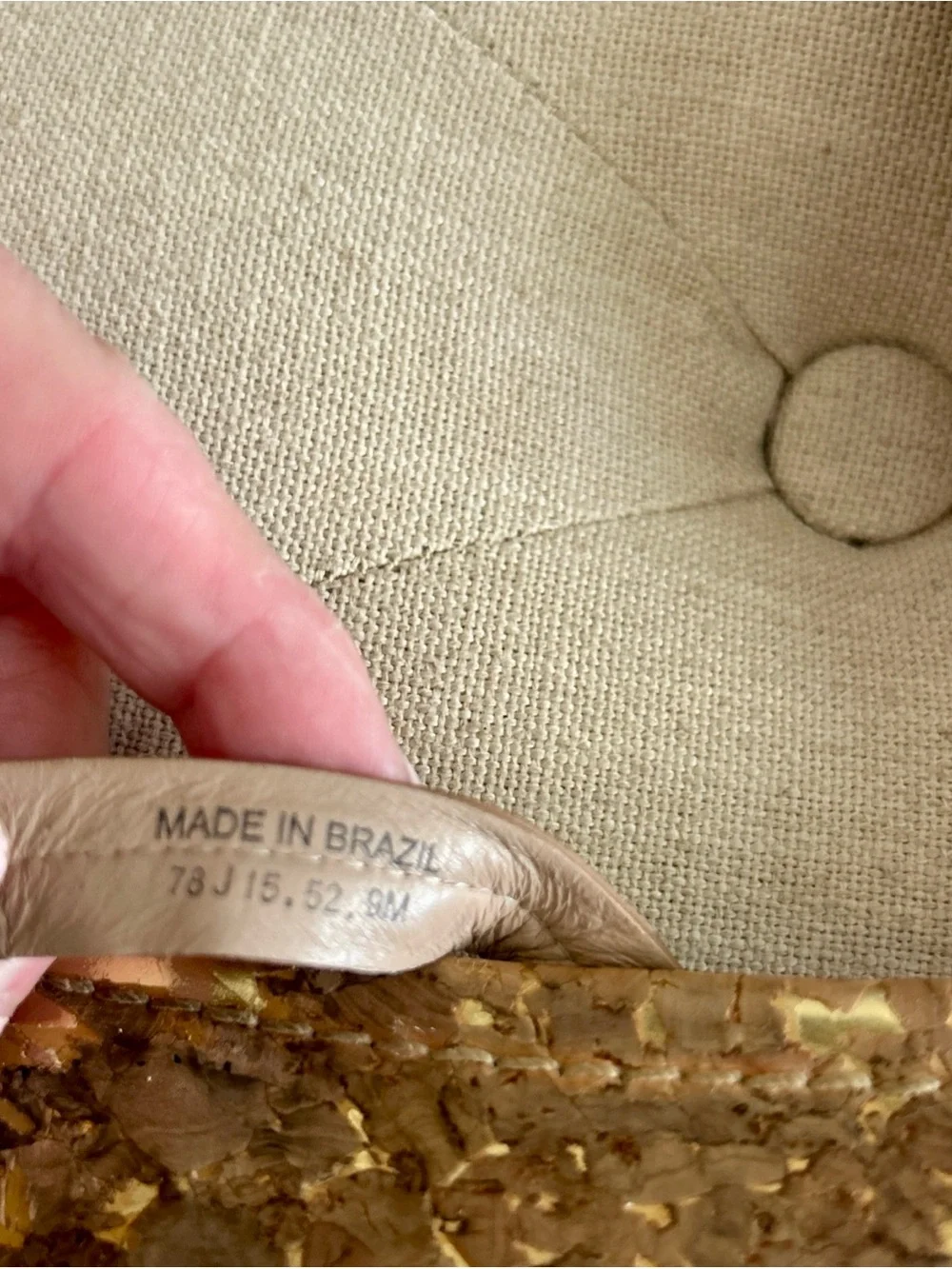 Tory Burch Cork Logo Thong Sandals in Natural Tan